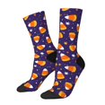 thumbnail image 1 of Fotbe Candy Corn (2) Calcetas Largas con Estampado para Hombre y Mujer – Calcetas de Compresión Transpirables y Elásticas, Viajar y Uso Diario Talla 5-11, 1 of 6