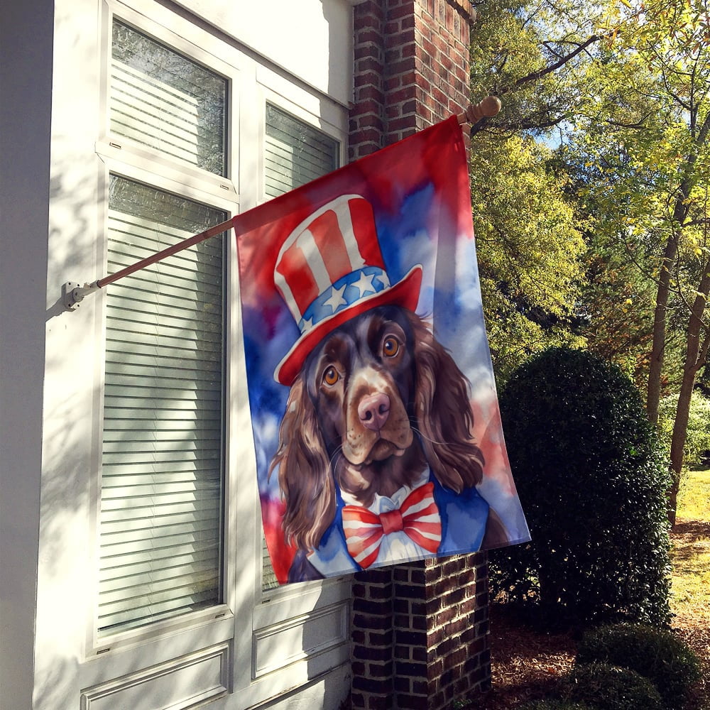 Boykin Spaniel Patriotic American House Flag