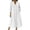 White, variant on Eawtki Women's V Neck Long Sleeve Maxi Dress Loose Fit With Pockets Solid Casual Dress For Spring Summer Daily Wear Vacation