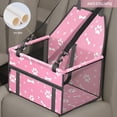thumbnail image 5 of Bolsa de asiento de coche plegable gato perro asiento elevador hamaca cojín Pet Protector (rosa), 5 of 5