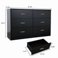 thumbnail image 2 of CQSXDA Modern 6-Drawer Dresser for Bedroom, Ample Storage Wide Chest of Drawers, Black, 2 of 6