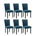 thumbnail image 3 of Paquete de 2 Parsons Dining Chairs, Tapizado en Lino - Asiento Moderno Acolchado Suave, 3 of 26