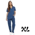 thumbnail image 3 of Conjuntos de uniforme médico para mujer Uniformes médicos de seis bolsillos (cuello en V con pantalón cargo), 3 of 5