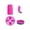 Pink, variant on VMWMSSR Silicone Slush Machine Accessory Set, Non-Slip Insulated Handle Cover With Drip Tray Mat, Food Grade Silicone Replacement Parts For Frozen Drink Slushie Makers(Green-5.91")
