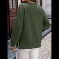 thumbnail image 4 of Sudaderas de Gran Tamaño para Mujer, Sudaderas de Larga, Camisetas con Abertura Lateral, Tops, Conjuntos para Adolescentes. Verde XL, 4 of 10