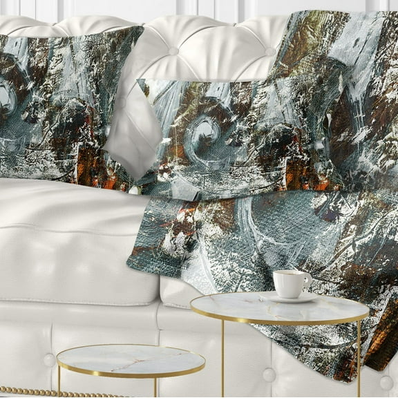 Designart Contemporary Abstract Design - Abstract Throw Pillow - 12x20