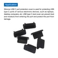 thumbnail image 4 of 25pcs USB Type C Port Plugs Covers Caps Silicone Anti Dust Protectors for USB Female End, Black, 4 of 6