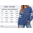 thumbnail image 5 of MOSHU Crewneck Sweatshirts for Women Striped Long Sleeve Shirts Fashion Fall Womens Sweatshirts Casual Fall Pullover Tops, 5 of 9