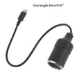 thumbnail image 3 of USB C PD to 12V 60W Car Cigarette-Lighter Socket Female Converter Adapter Cord for Car Charger Car V, 3 of 5