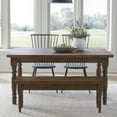 thumbnail image 3 of Grain Wood Furniture Valerie Solid Wood Bench, Rustic Walnut, 3 of 8