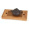 thumbnail image 5 of Wobythan Bamboo Tea Serving Tray Double-layer Teapot Tray Chinese Teaboard Tea Plate for Home Office, 5 of 8