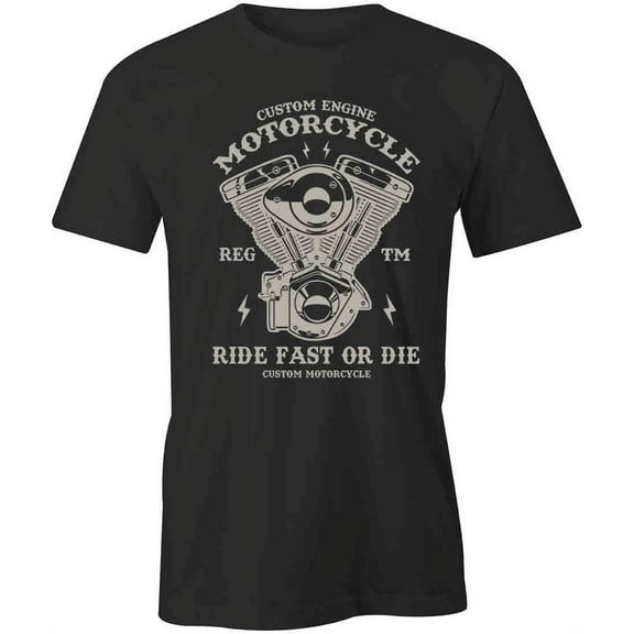 Fast Or Die T-Shirt | Cool Motorcycle Black Tee Gift