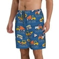 thumbnail image 2 of Naloa Construction Vehicles Men's Beach Shorts, Surfing shorts, Swim trunks, Quick Dry Swim Trunks for Surfing Beach Fun - Medium, 2 of 9