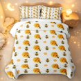 thumbnail image 2 of Erosebridal Kawaii Bug Bee Quilt Full,Cartoon Floral Full Bedspread Sets,White Black,3-Piece,1 Coverlet and 2 Pillowcases, 2 of 7