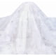 thumbnail image 1 of Tela de tul blanco con copos de nieve de 2,2 yardas, de organza transparente de 59 a 63 pulgadas con patrón de copos de nieve de terciopelo., 1 of 9