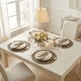 thumbnail image 4 of Sm:)e 15 Inch Round Braided Placemats Set of 4, Cotton Polyester Washable Heat Resistant Placemats, Decor for Kitchen Dining Table and Party(Coffee), 4 of 7