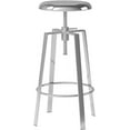 thumbnail image 5 of Brage Living Atlas  Bar Stools Set of 2, Adjustable Swivel Four Legged Round Metal Barstools, Backless Counter Height Bar Chairs for Kitchen Dining (Chrome), 5 of 19