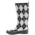 thumbnail image 1 of Soho Shoes Women's Rubber Knee High Argyle Wellington Rain Boots, 1 of 3