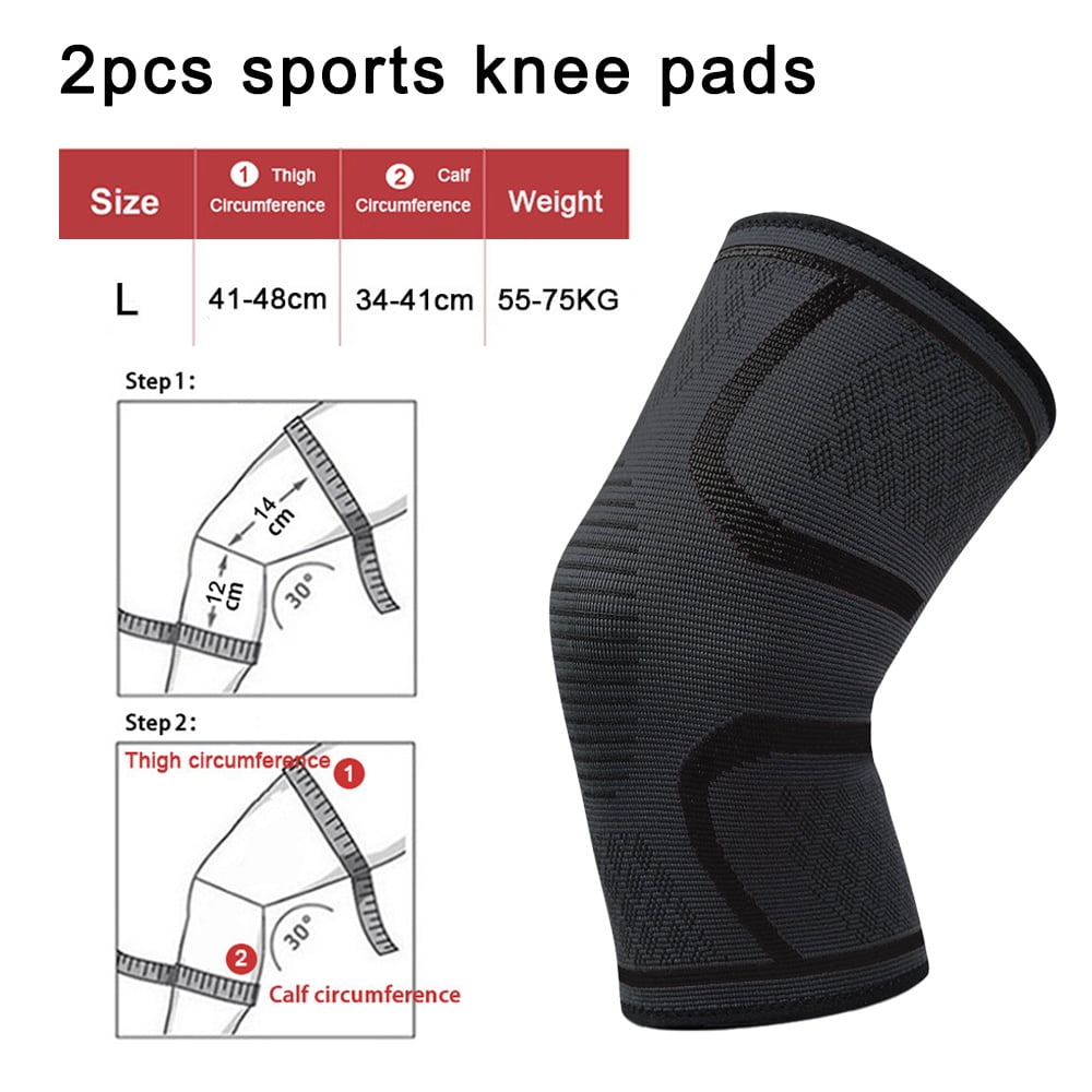 Knee Brace Compression Sleeve-black-L