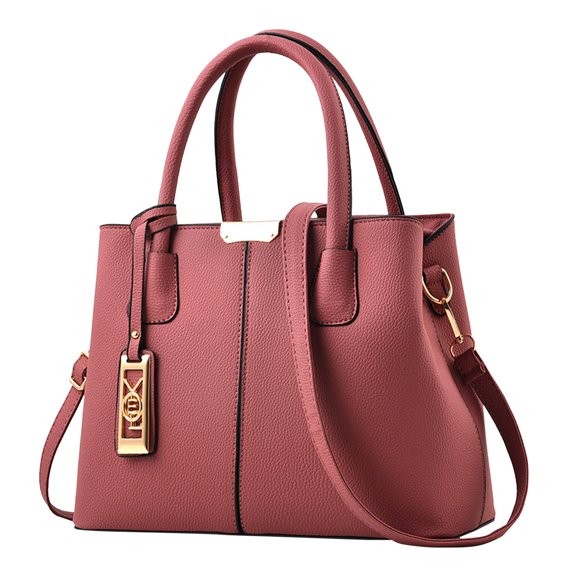 LONGshukeji Tote Bags for Women Large Capacity Top-Handle Handbag Shoulder Bag Purse with Metal Charm