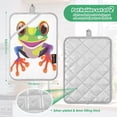 thumbnail image 3 of Two Pieces Of Square Heat Insulation Pad Oven Mitts 7x9.8 Inch Oven Microwave Kitchen Cooking Baking Cartoon Cute Frog, 3 of 7