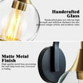 thumbnail image 6 of 1-Light Wall Sconce Light, Black and Gold Bathroom Vanity Lights Modern Wall Light Fixture with Clear Glass Shade, Wall Lamp for Living Room Hallway Bedroom, 6 of 18