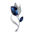 thumbnail image 5 of SmartBy Women Brooch High-Gloss Rhinestone Inlay Sparkling Tulip Design Lapel Pin Non-Slip Buckle Scarf Badge Clothing Bags Accessories, 5 of 7