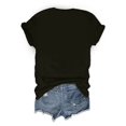 thumbnail image 2 of Short-sleeved Western Cowboy Series Printed T-shirt, Fashionable and Trendy, Casual and Versatile, Regular Length for All Seasons. The design of this product is printed with rhinestones/glitter only, 2 of 4