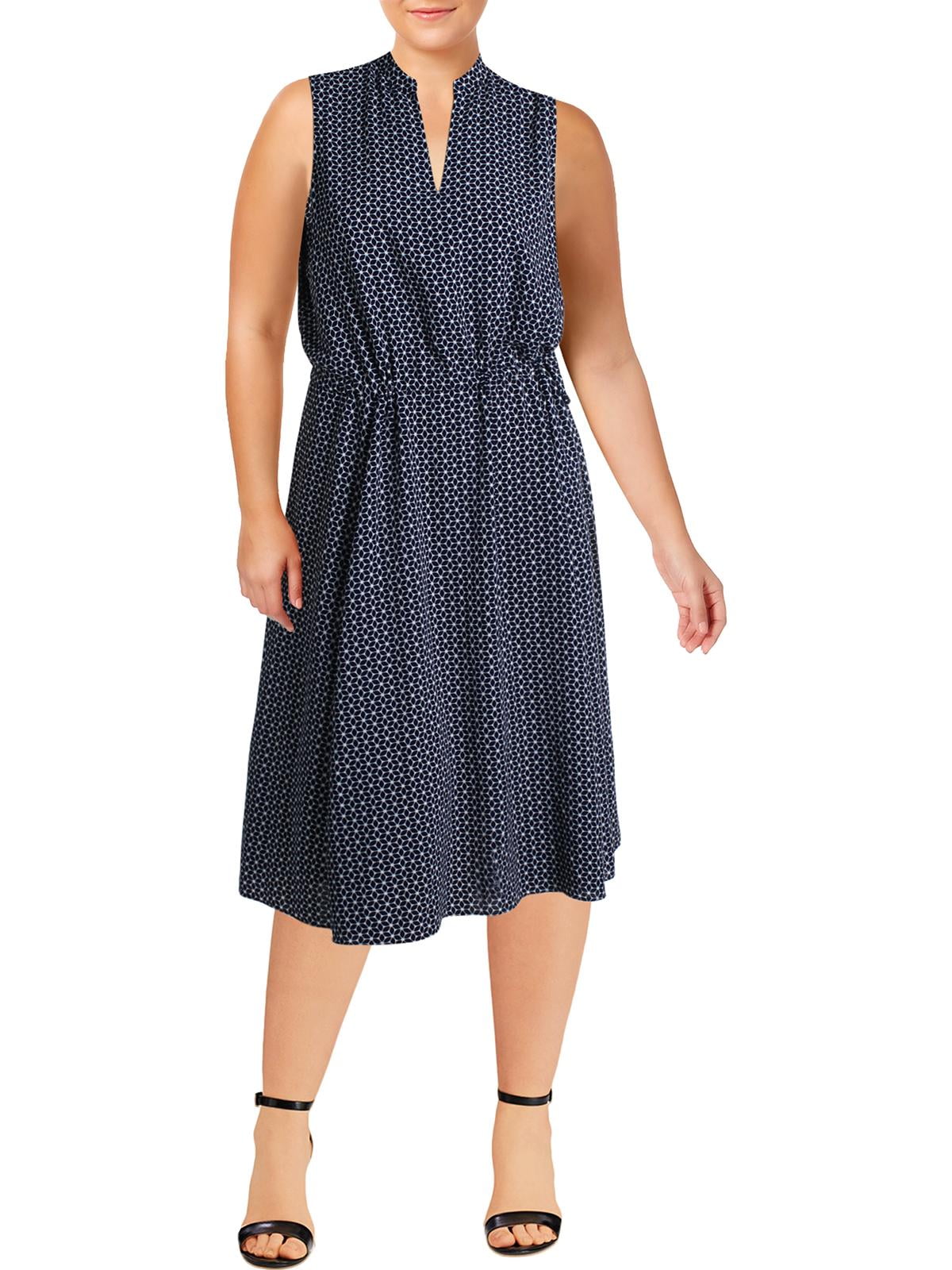 anne klein drawstring midi dress
