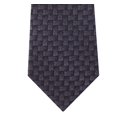 thumbnail image 3 of MICHAEL KORS Mens Black Basket Weave Polyester Slim Neck Tie, 3 of 3