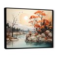 thumbnail image 2 of Designart "Harmonious River In Alcohol Ink" Countryside Floater Framed Canvas Wall Art, 2 of 5