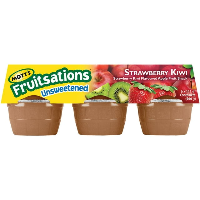 Mott's Fruitsations Compote de Pommes Fraise-Kiwi Sans Sucres Ajoutés