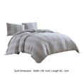 thumbnail image 5 of Benjara 3 Piece King Comforter Set with Vertical Stripes Pattern- White & Brown, 5 of 7