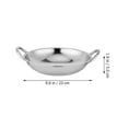 thumbnail image 5 of Stainless Steel Wok Pan Hot Pot Cooker Chinese Style Kitchen Cookware Cauldron Pot, 5 of 6