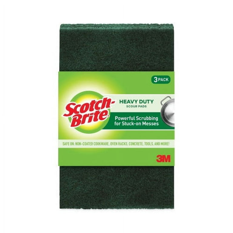 Heavy-Duty Scour Pad, 3.8 x 6, Green, 10/Carton Heavy-Duty Scour Pad, 3.8 x 6, Green, 10/Carton