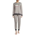 thumbnail image 2 of Secret Treasures Women's Hacci Fleece Long Sleeve Top and Joggers, 2-Piece Pajama Set, 2 of 5