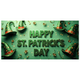 thumbnail image 2 of Happy Patrick's Day Clover Stars Green Hat Vertical Banner Backdrop St Patrick's Day Celebration Party Supplies Holiday Decoration Event Props, 2 of 7