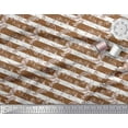 thumbnail image 3 of Soimoi Brown Velvet Fabric Star & Swirls Stripe Fabric Prints By Yard 58 Inch Wide, 3 of 3