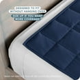 thumbnail image 4 of Bare Home 10 lbs Weighted Blanket for Kids - 40" x 60" - 210tc Twill Cotton, Dark Blue, 4 of 10
