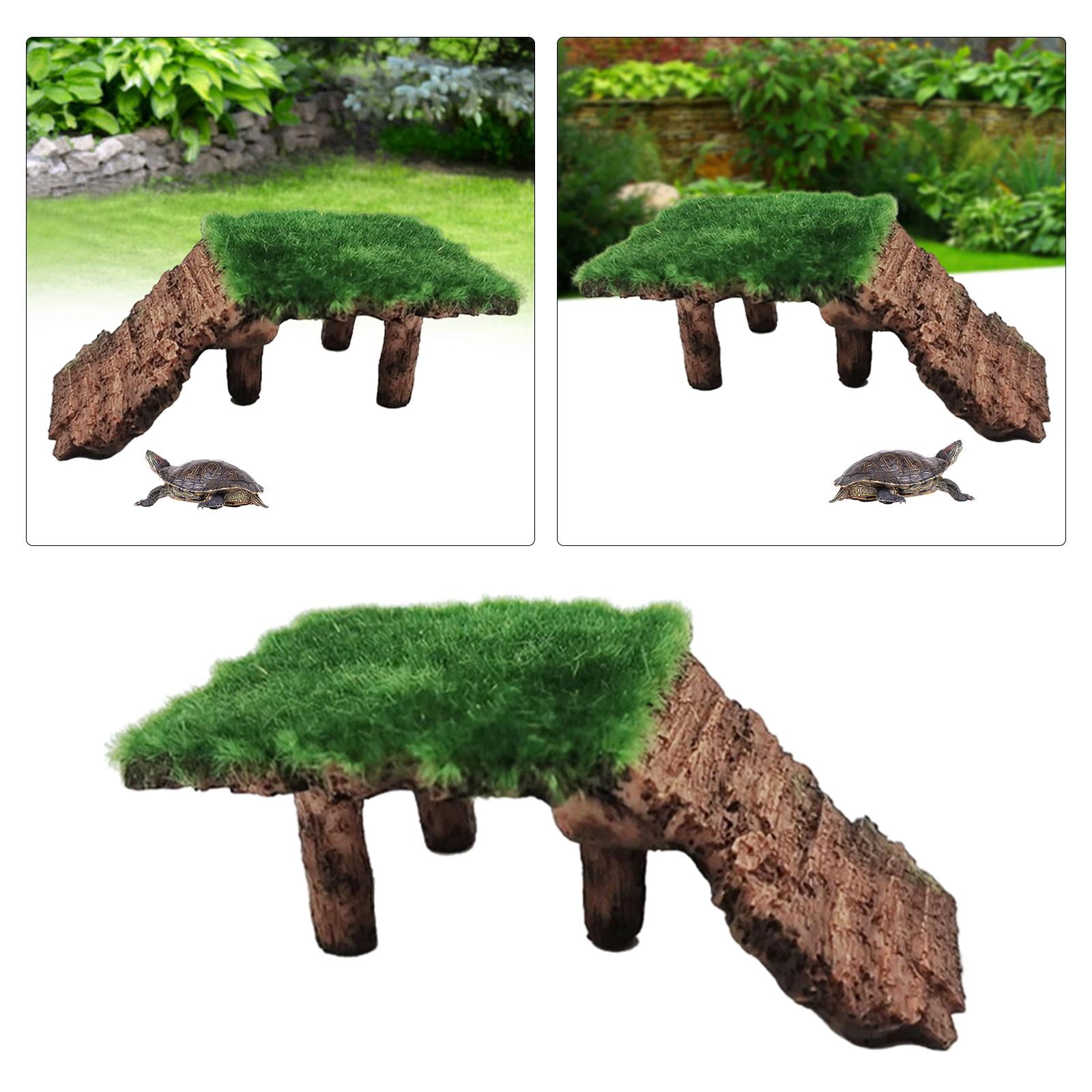 Aquarium Poly-Resin Turtle Reptile Climbing Ladder Basking Platform 11x6.5x4cm B