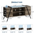 thumbnail image 2 of Moderno mid - century 50/55 pulgada mesa de tv: entertainment center con adjustable estantes, almacenamiento gabinete y u - shaped metal legs in retro gray, 2 of 8