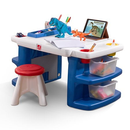 New Step2 Kids Table and 2 Chairs Set Furniture Activity Play Easy Clean Surface 