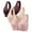 Purple&Apricot&Pink, variant on 3Pack Women's Plus Size Full Coverage Front Closure Posture Back Unpadded Wireless Bra
