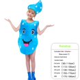 thumbnail image 4 of Faraee Toddler Boys Girls Fashion Show Clothing Fruits Vegetables Romper Hat Socks 3Pcs Dressing up Outfit Fancy Dress Clothes for Kindergarten School Performance 2-16 Years Blue, 4 of 9