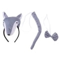 thumbnail image 2 of Conjunto de disfraces de animales para niños Diadema de Pajarita Cosplay escolar Escenario Mostrar Disfraces BLESIY Conjunto de trajes de lobo, 2 of 8
