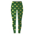 thumbnail image 4 of QATAINLAV St Patrick's Day Leggings for Women Funny Shamrock Print High Waist Yoga Pants Slim Fit Stretchy Workout Tights Holiday Bottom Trousers Summer Savings Green XL, 4 of 6