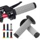 thumbnail image 3 of KAIYANG par de empuñaduras universales antideslizantes de goma para motocicletas, scooters y motos de cross, 21 mm a la izquierda y 24 mm a la derecha, color azul, 3 of 5