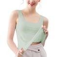 thumbnail image 5 of Utoimkio 2Pcs Women's Tank Tops Solid Color Basic Undershirts Soft Comfy Camis Pajama Tops Home Lounge Sleepwear Size M-3XL, 5 of 6