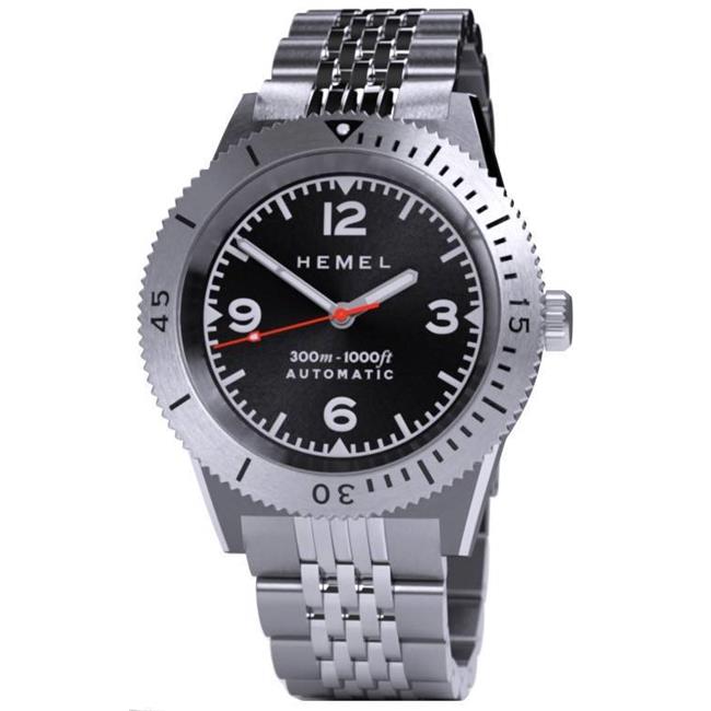 Hemel HD3..HW Sea Dart Black Sunburst with SuperLumiNova Dial