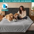 thumbnail image 2 of PetAmi Waterproof Dog Blanket For Medium Large Dogs, Pee Proof Pet Blanket for Couch Bed, Reversible Water Proof Blanket for Puppy Indoor Cat, Soft Dog Fleece Blankets Washable, 40x60 Light Gray, 2 of 8